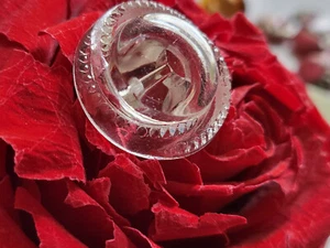Bouton en verre ancien transparent épais vintage diamètre 2,1 cm G5J - Imagen 1 de 4