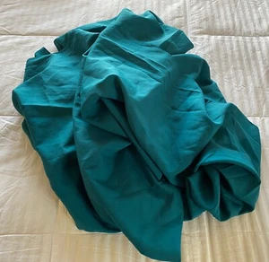 Vintage 1980s Teal Fabric thin soft Soiree Printempo soft 45 x 2 yd 18" - Picture 1 of 3