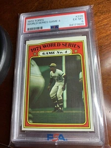 1972 Topps #226 World Series Game 4 (Roberto Clemente) PSA 6 EX-MT - Bild 1 von 2