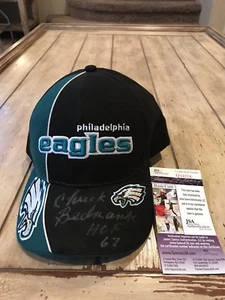 Chuck Bednarik Autographed/Signed Hat JSA COA Philadelphia Eagles HOF 67 - Picture 1 of 1
