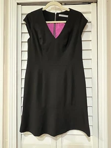 Marc New York Dress Size 8 A Line Black Cap Sleeve V neck Stretch NWOT - Picture 1 of 3