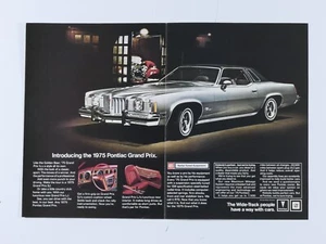 1975 Pontiac Grand Prix Vintage Original Centerfold Print Ad 8.5 x 16" - Picture 1 of 10