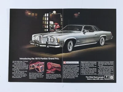1975 Pontiac Grand Prix Vintage Original Centerfold Print Ad 8.5 x 16" - Image 1 of 4