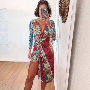 Le Superbe Rain Boa Snake Print Dress Size Medium - Picture 1 of 14