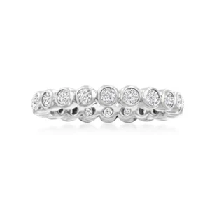 Round 1 Ct Diamond Bezel Set Eternity Band - Picture 1 of 2