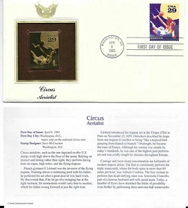 Circus-Aerialist-1st day issue-Golden Replica - Picture 1 of 1