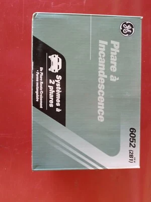 Faro rectangular de haz alto bajo GE 12V 6052 haz sellado incandescente  Foto 1 de 4