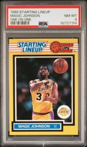 1989 EARVIN MAGIC JOHNSON Kenner Starting Lineup PSA 8 Los Angeles Lakers One on - Picture 1 of 2