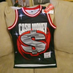Cash Money Records Men's Hip Hop Headgear Classics Embroidered Basketball Jersey - Picture 1 of 6