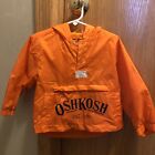 Sac veste de pluie vintage Oshkosh B Gosh l'article authentique orange enfants taille 2/3T