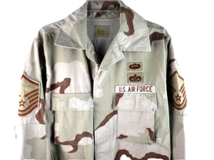 USAF Desert Camo Combat Shirt Jacket Coat Air Force Tri-Color Medium - Picture 1 of 9