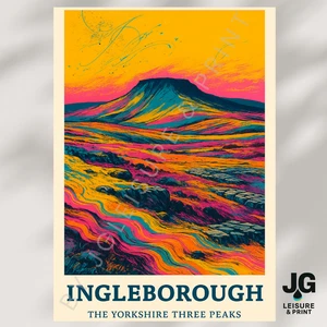 Inglebrough Yorkshire 3 Peaks Picture Wall Art Poster Print Mountain  - Picture 1 of 4