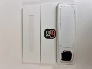 Apple Watch Series 10 GPS 42mm Rose Gold w/ Light Blush Sport Band S/M MWWH3LW/A - Picture 1 of 3