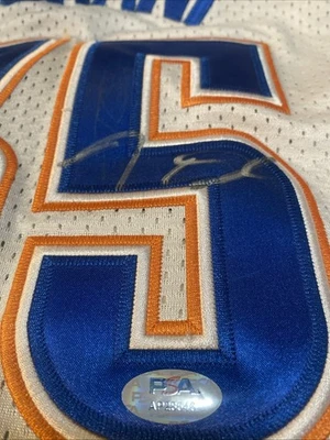 Kevin Durant Signed OKC Thunder Signed Jersey PSA - Image 1 of 4