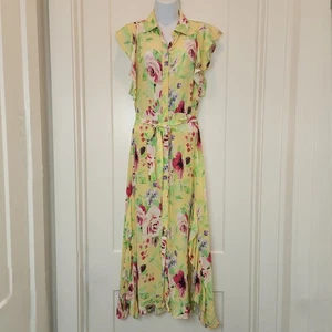 Marissa Webb Collective 6 Ruffle Sleeve Maxi Dress Wedding Guest Cottagecore - Picture 1 of 12