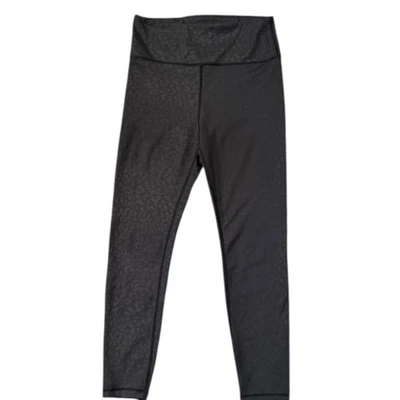 Leggings Anthropologie All Fenix estampa de leopardo preta cintura alta tamanho médio nova sem etiquetas - Imagem 1 de 4