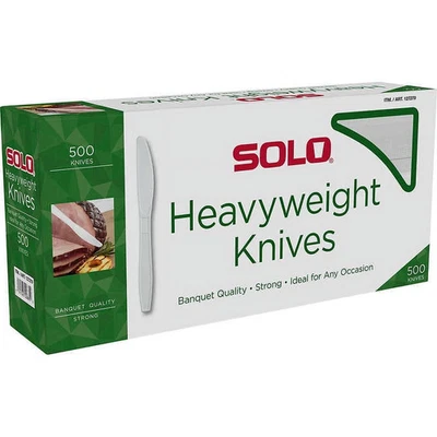 Solo Heavyweight Plastic Knife, White, 500-count - Image 1 of 4