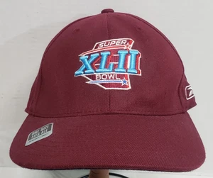 Reebok NFL Football dunkel Kardinal Einheitsgröße eng anliegende Mütze Super Bowl XLII neu mit Etikett 2008 - Bild 1 von 9