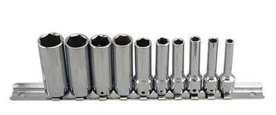 Britool England 10pc 1/4" Deep Socket Set (6 Point) 4-14mm - Image 1 of 4