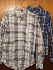 AMERICAN EAGLE MEN'S SIZE XS PLAID BUTTON UP SHIRTS SET OF 2 - Picture 1 of 9