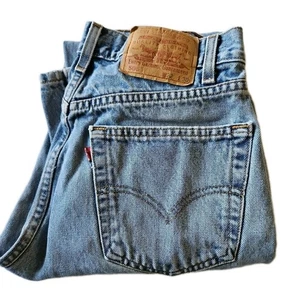 Levi's Jeans Mens 32x30 505 Light Wash Denim Straight Leg Classic Blue Fit - Picture 1 of 13