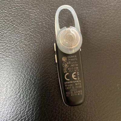Plantronics M70 Bluetooth Headset Black white (In Ear) Used Working from JP - Image 1 of 4
