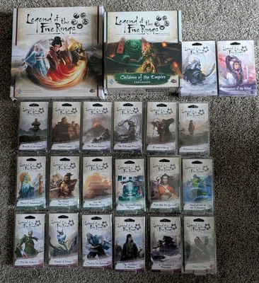 LOTE Leyenda de los Cinco Anillos Juego LCG, Herencia, Imperial, Ciclos Elementales+ Foto 1 de 2