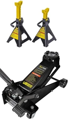 Kit de soportes de gato y gato de elevación rápida JEGS 80106K incluye: gato de piso de acero Foto 1 de 3