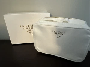 Prada La Femme L'Eau - Vanity Case Make-up Beauty Bag, White - Rare - New READ - Picture 1 of 3