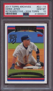 2017 Topps Archives Derek Jeter Retrospective DJ-14 PSA 10 Gem Mint Pop 6 - Picture 1 of 3