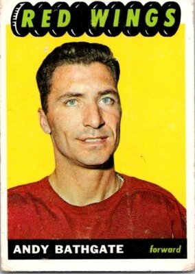 VINTAGE  SPORT  CARD 1965 TOPPS DETROIT REDWINGS ANDY BATHGATE  NO145 - Image 1 of 2