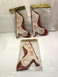 6 Vtg NOS 12" Red Honeycomb Christmas Bells Art Tissue Paper Made in Japan SSCO - Picture 1 of 7