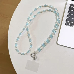 Pearl Bead Long Crossbody Phone Chain Pendant For IPhone For Samsung Xiaomi  GF - Zdjęcie 1 z 17