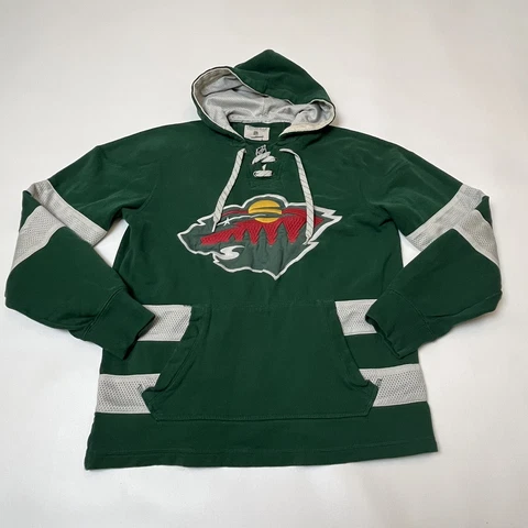 Minnesota Wild Hoodie Womens Small Pullover Green Long Sleeve NHL Cover