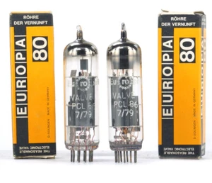 MATCHED PAIR PCL86/14GW8 EUROPA80 NOS Tube Röhre Valve 진공관 真空管 电子管 Lampe Valvula - Picture 1 of 2