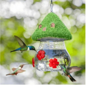 Hummingbird Feeder,Garden Hummingbird Feeders for Outdoors Hanging,3 Petals - Picture 1 of 3