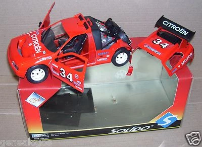 Rara Solido Club 1/18 Citroen Zx Rally Raid Rosso N.34 Rif. 9003 IN Box - Immagine 1 di 4