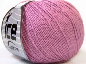 8-Skein Lot Baby Summer Yarn Cotton fine 8x50g/160m Light Orchid - Picture 1 of 4