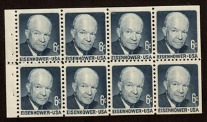 Scott 1393a 6¢ Dwight D. Eisenhower  Booklet pane MNH Free shipping - Picture 1 of 1