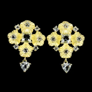 925 Pendientes de Plata de Ley Cuadrado Aguamarina 5mm Gema Natural Jewelry - Imagen 1 de 14