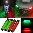 4Pcs Red And Green Boat Navigation Led Lights Stern Boats Starboard Daytime Running
