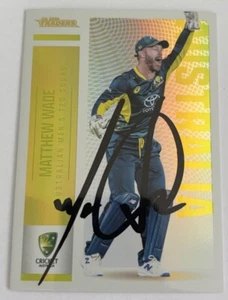 AUSTRALIAN CRICKETER MATTHEW WADE SIGNED 2024 TRADERS GOLD T20 CARD #27/67 - Picture 1 of 2