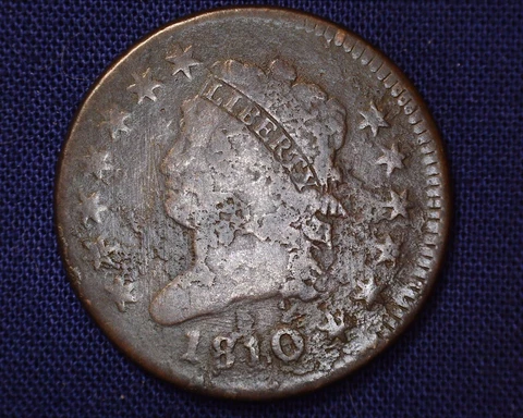 1810 Classic Head  Large Cent  Very Nice Detail  Low Mintage  # LC220 Cover