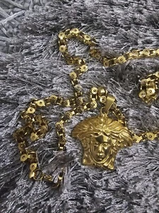 VERSACE Medusa Necklace and Pendant 75cm long - Picture 1 of 8