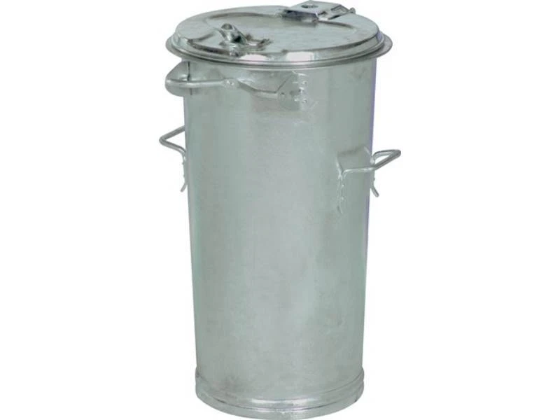 2034-00 Mülleimer 50 l Stahlblech feuerverzinkt ohne Bügel - Bild 1 von 1