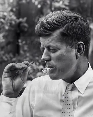 John F. Kennedy fumando un porro: impresión de póster de giclee, impresión por el Dr. Shrinker Foto 1 de 3