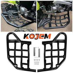 Nerf Bars For Yamaha Raptor 700 YFM 700 YFM700R Black W/ Black Net All Years - Picture 1 of 17