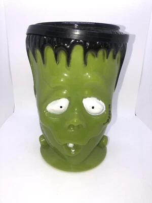 Chupa Chups Suckers Frankenstein GREEN Halloween Bucket Store Display Candy POS - Image 1 of 4