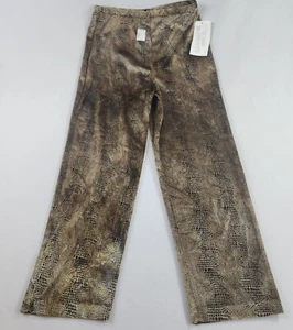 Pantalones Susan Burrowes vintage para mujer talla 12 hechos en EE. UU. animal print $128 damas - Imagen 1 de 11