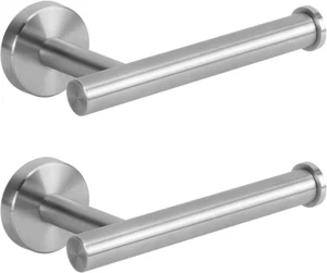 2 Pack Brushed Nickel Bathroom Toilet Paper Holder Stainless Steel Wall Mounted - Picture 1 of 11